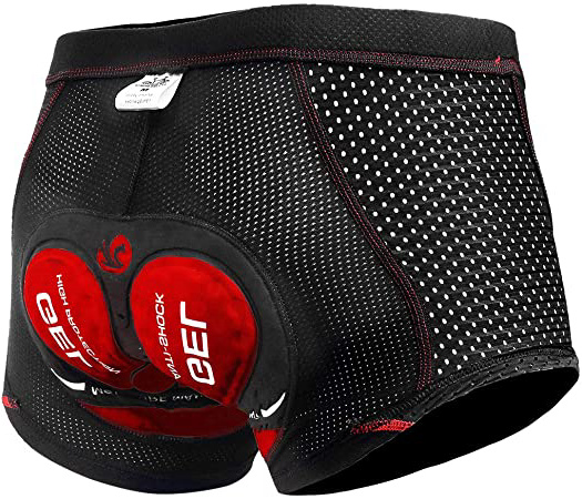 X-TIGER Mujer/Hombres Unisexo Ropa Interior de Bicicleta estáticas y de Spinning con 5D Gel Acolchado MTB Ciclismo Pantalones Cortos