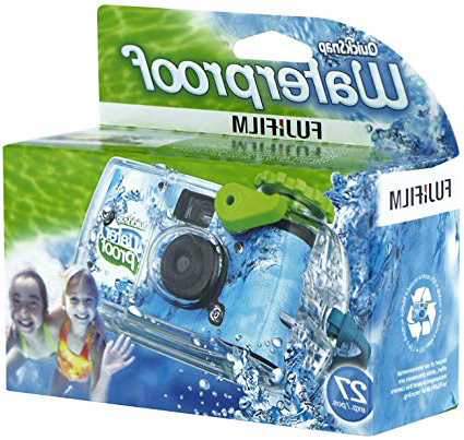 Fujifilm Quicksnap Marine - Cámara desechable impermeable (27 fotos, impermeable hasta 10 m) (importado)
