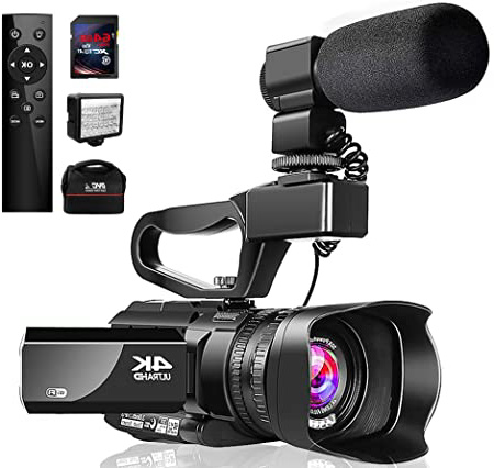 Videocámara 4K con micrófono 48MP