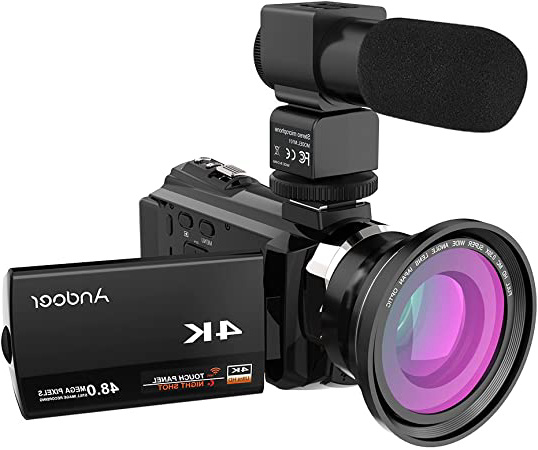 Andoer Videocámara, 4K 1080P 48MP