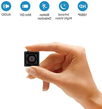 Supoggy Mini Cámara Espía Full HD 1080P Cámara Portátil Pequeño Tamaño con Visión Nocturna, Grabación y Detección de Movimiento en Hogar, Automóvil, Drone, Oficinas. Apto para Uso en Exteriores