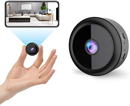 RIRGI Koiteck Cámaras espía Oculta, Cámaras Espía WiFi 1080P HD, con IR Visión Nocturna Detector de Movimiento, Grabadora de Video, Camaras de Seguridad Pequeña para Interior/Exterior (Negro)