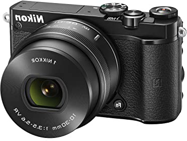 Nikon 1 J5 - Cámara digital de 20,8 Mp (pantalla táctil de 3", Wi-Fi, USB, NFC, HDMI, grabación de vídeo, enfoque automático, Flash integrado), negro - kit cuerpo con objetivo 1 NIKKOR VR 10-30 mm