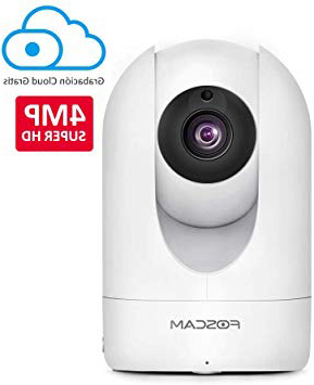 Foscam R4M 4MP Ultra HD Cámara IP PT WiFi 2.4Ghz/5Ghz Vigilancia, 8h Almacenamiento en la Nube Gratis, AI Detección Humana, Visión Nocturna, Compatible con Alexa, (P2P, ONVIF)