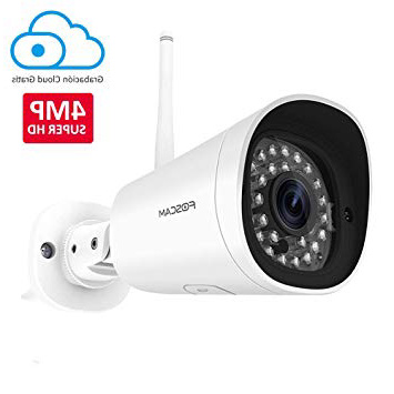 Foscam G4P 2K/4MP Cámara IP WiFi Vigilancia Interior/Exterior, 8h Almacenamiento en la Nube Gratis, Al Detección Humana, visión Nocturna, Compatible con Alexa (P2P, IP66, ONVIF)