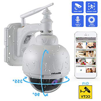 Cámara IP Exterior, Camara IP WiFi 1080p, Cámara PTZ Vigilancia Exterior WiFi Motorizada P/T 5 X Zoom Visión Nocturna 30M Detección de Movimiento Monitorización Remota vía PC/Smartphone/Tableta