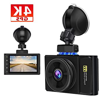 AWESAFE 4K GPS Cámara de Coche Dashcam con Full HD 170 Ángulo, Cámara para Coche con Soporte Magnético con G-Sensor, Detección de Movimiento, Grabación en Bucle y Visión Nocturna