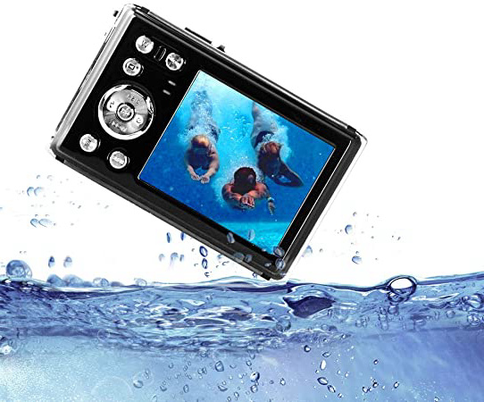 HG8011 Cámara Digital a Prueba de Agua/Zoom Digital 8X/ 12 MP/ 1080P FHD/Pantalla LCD TFT de 2,31"/ Cámara subacuática para niños/Adolescentes/Estudiantes/Principiantes/Los Ancianos