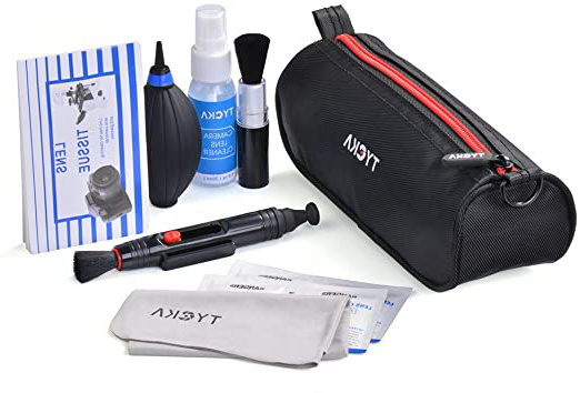 TYCKA Kit de Limpieza Profesional para cámaras réflex Digitales Canon, Nikon, Pentax, Sony, Telescopios y Binoculares ect, con Bolso Resistente al Agua