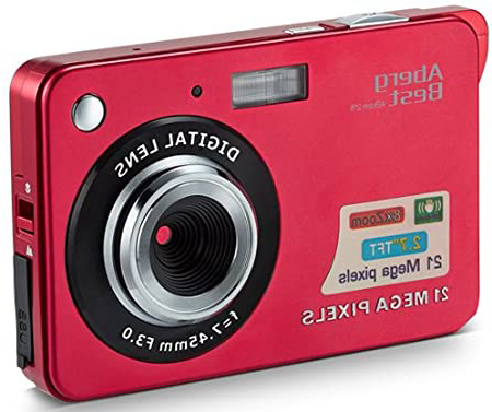 Compactas Cámaras Digitales AbergBest 2.7 LCD Recargable HD Cámara Digital para Estudiantes, niños, Adultos Interior y Exterior (Rojo)