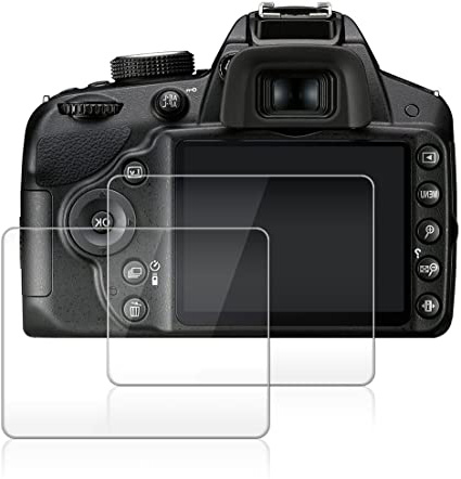 AFUNTA Protector de Pantalla para Nikon D3100 D3200 D3300 D3400, 2 Paquete la Cámara del Protector de Vidrio Templado Óptica