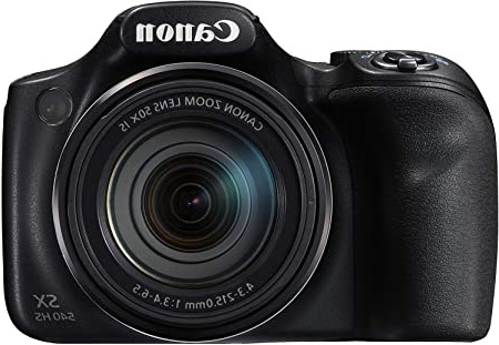 Canon PowerShot SX540 HS - Cámara digital de 20.3 Mp (pantalla de 3”, zoom óptico de 50x, NFC, WiFi), negro