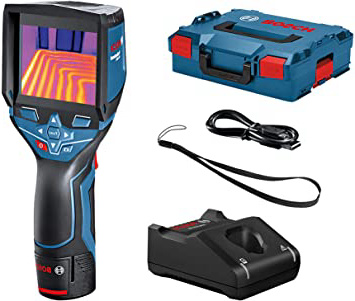 Bosch GTC 400 C Professional - Sistema 12V Cámara térmica (1 batería 12V + cargador, con conectividad, medición -10 °C hasta +400 °C, resolución: 160 x 120px, en L-BOXX)