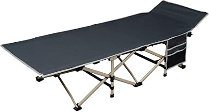 Yaheetech Cama Plegable de Camping Cama Campamento MAX Carga 150 Kg con Bolsa de Transporte
