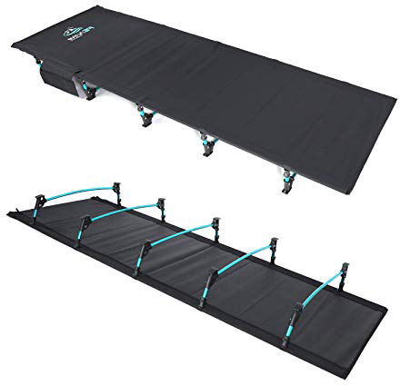 FE Active- Catre Plegable Compacto Fabricado con Aluminio Diseñado como Cama de Acampar Portátil y Ultraligera para Acampar, Senderismo, Excursionismo, Viaje, Camping I Diseñada en California, EE.UU.