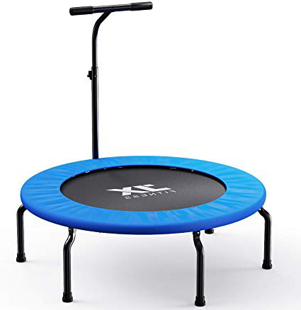 







JX FITNESS Trampolín Plegable con Mango, Cama Elástica Interior Gimnasio Ajustable de 3 Niveles para Adultos, Jumping Gym Trampoline, Máx.120kg para Unisex Niños para Ejercicio Corporal y Ejercicios cardiovasculares






