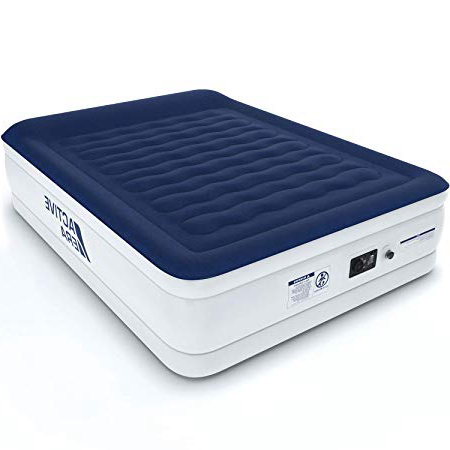Active Era Colchón Hinchable Doble, King Queen Size - 203 x 152 x 56 - con Válvula Eléctrica y Almohada Incorporada