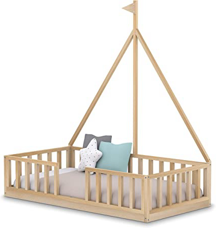 Cama Infantil Barco Tipo Montessori,