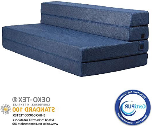 Milliard- Espuma Colchón y sofá Cama Plegable en Tres Partes 11,5 cm Sillón Cama o colchoneta - Doble (190 x 135 cm)