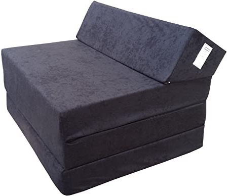 Natalia Spzoo Colchón Plegable Cama de Invitados colchón de Espuma 200x70 cm FM (Negro)
