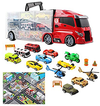 deAO Camión Transportador Maletín Portacoches