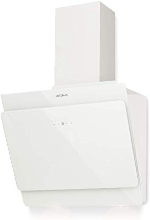 Klarstein Aurica 60 - Campana extractora, Extractor de humos de pared, Ventilación y extracción, 3 niveles, Extracción máxima de 610 m³/h, 60 cm, Blanco