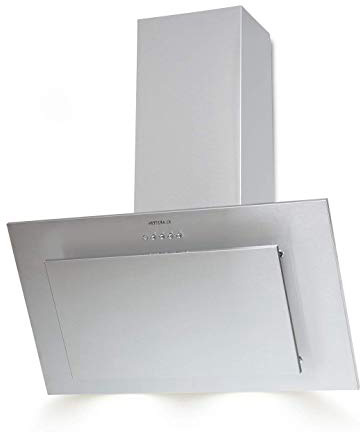 Klarstein Klarstein Athena Campana extractora - Extractor de humos, 60 cm, 350 m³/h, 65 W, Filtro de grasa de aluminio, Panel de botones, Solo 64 dB, Acero inoxidable, LED, Plateado