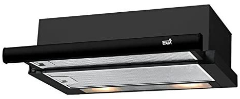 Teka TL 6310 Telescópica o extraplana Negro 332m³/h E - Campana (332 m³/h, Canalizado/Recirculación, F, g, D, 56 dB)