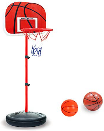 PELLOR Canasta Aro de Baloncesto Ajustable,150CM/170CM Aro de Blaconcesto con Balancesto para Niños y Infantils