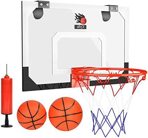 Dewel Canasta Baloncesto ,Tablero de pared de baloncesto para Oficina y casa (Incluyendo Inflador y dos Pelotas)