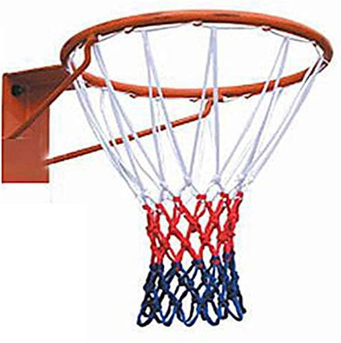 pnxq88 Canasta de Baloncesto, 50cm 13 Aros Polipropileno Canasta de Baloncesto, Interior/Exterior Profesional Canasta de Baloncesto Todo Clima Resistente Red - Blanco y Rojo, Free Size