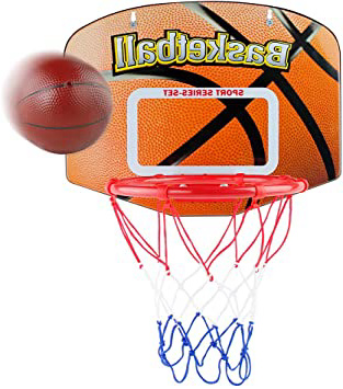 Canasta de Baloncesto Infantil Portátiles Juguetes Bebe Juegos de Aire Libre y de Interior para Bebés Juego de Aro de Tablero de Canastas Baloncesto con Pelota Juguete Deportivo para Niños 3 4 5 Años