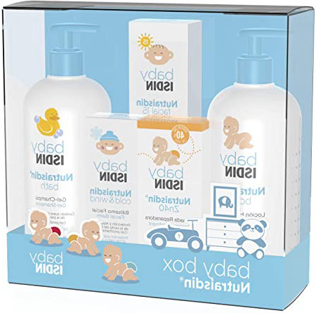 ISDIN NutraISDIN 690020488 - Canastilla Maxi Azul, Pack Body Lotion, Bath Gel, Zn40, Facial SPF15, Cold&Wind facial