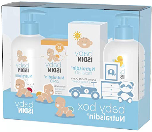 ISDIN NutraISDIN 690020489 Canastilla Mini Azul, Pack Body Lotion, Bath Gel, Zn40, Facial SPF15