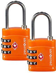SAMSONITE Global Travel Accessories - Three Dial TSA Combi Candado para Equipaje 7 Centimeters 1 Naranja (Orange)