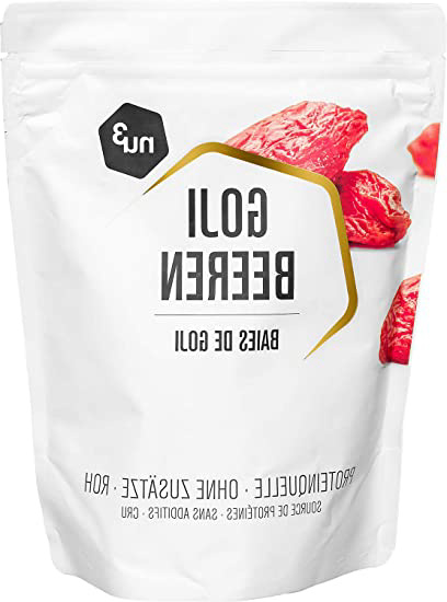 nu3 Bayas de Goji Premium - 500g Superalimento de moda - Secadas naturalmente sin sulfato - Ideal para el desayuno - Ayuda a fortalecer el sistema inmunológico - Contiene vitaminas y minerales