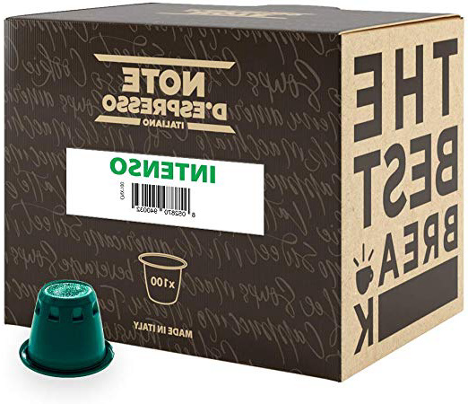 Note D'Espresso Cápsulas de Café Intenso exclusivamente compatibles con cafeteras Nespresso* - 100 Unidades de 5.6 g, Total - 560 g