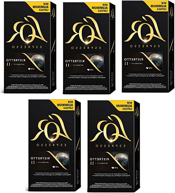 L'Or Espresso Café Ristretto Intensidad 11 - 50 cápsulas de aluminio compatibles con máquinas Nespresso (R)* (5 Paquetes de 10 cápsulas)