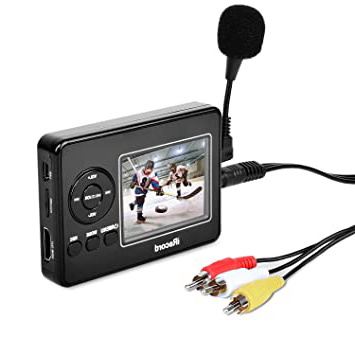 Convertidor de captura de vídeo Con Micrófono, VHS a DVD Digital Grabber Grabador, RCA a HDMI Capturadora Digitalizadora, Jugador y Guardar en tarjeta SD