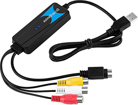 VTOP Capturadora Video y Audio USB 2.0 - VHS a DVD Digital Convertidor/ Grabadora DVD USB - Capturadora digitalizadora de vídeo para Windows 10 & Mac OS Catalina (10.15)