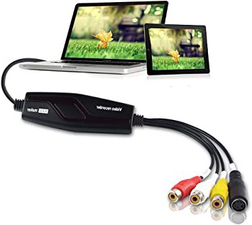 DIGITNOW! Convertidor de captura de vídeo USB, VHS a DVD Digital Grabber Grabador , Capturadora Digitalizadora de vídeo para Mac Windows