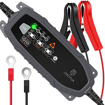 Cargador de Batería para Coche, AUTOXEL 3,8 A 6V/12V 8 Modos Inteligente Cargador/Mantenedor de Batería de Automóvil para Vehículos para LiFePO4 & Batería de Plomo ácido de Mojado, MF, VRLA, AGM y Gel