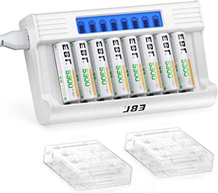EBL LCD Cargador con 8
