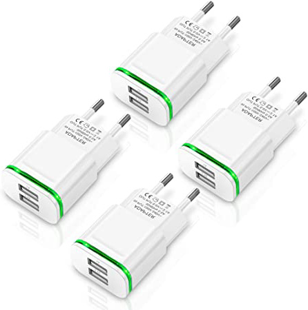 LUOATIP Cargador USB, 4-Pack 2.1A