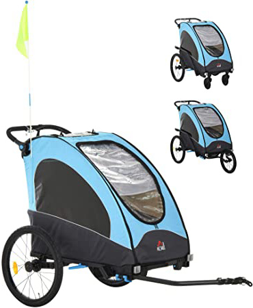 HOMCOM Remolque Infantil 3 en