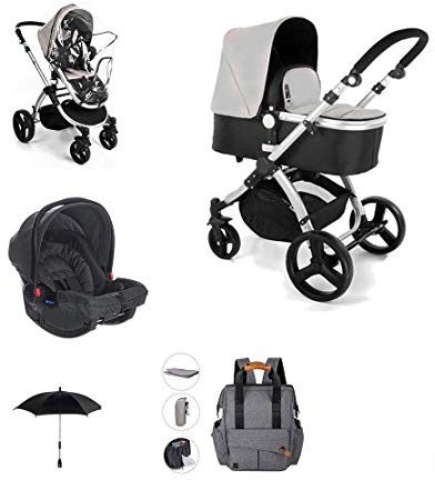Star Ibaby Neo 3 - Cochecito de Bebé, Gris/Negro