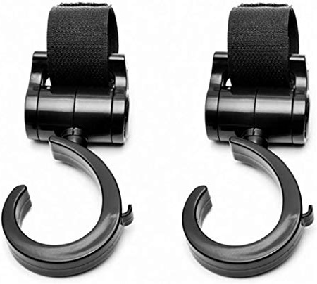 Jaetech House Ganchos Carrito Bebé Engancha Tus Bolsas de la Compra, Bolso o Cambiador en el Manillar de la Sillita, Cochecito o Silla de Ruedas(Pack de 2. Ajuste Universal)