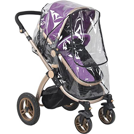 Burbuja de Lluvia Protector, JRing Cubierta de Lluvia Universal Contra Lluvia y Viento Impermeable con Cremallera Frontal para Cochecitos/Silla de Paseo de Bebé/Carrito