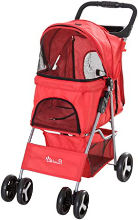 Pawhut Cochecito Plegable Mascotas 75×46×94