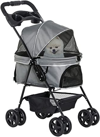 Pawhut Cochecito para Mascotas Plegable